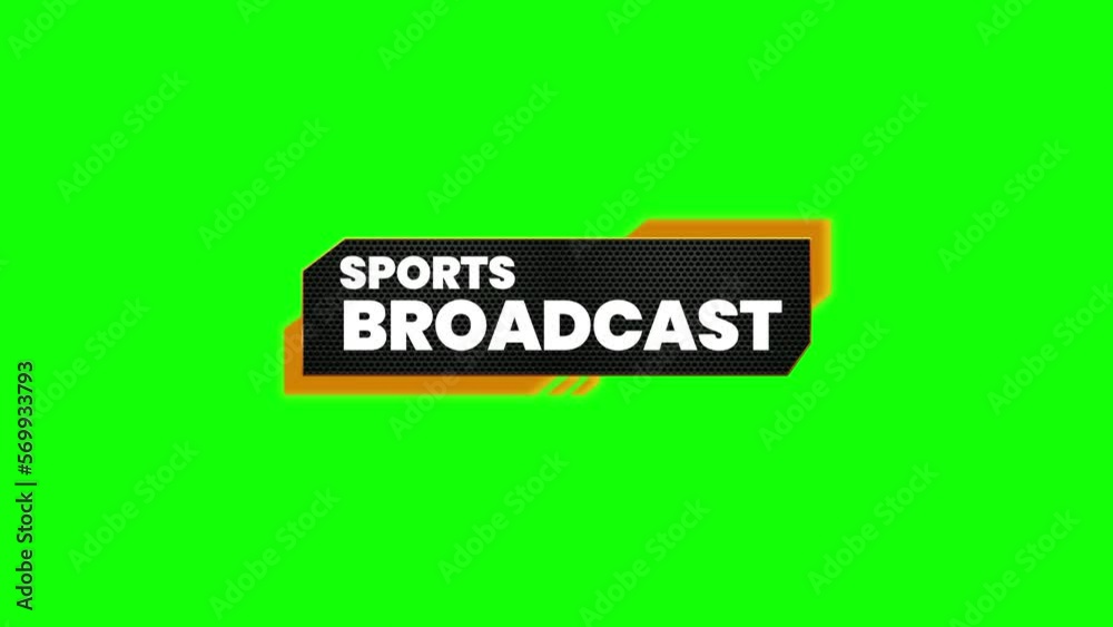 graphic animation with text titled sport broadcast with chroma key green screen background
graphic animation with text titled sport broadcast with chroma key green screen background