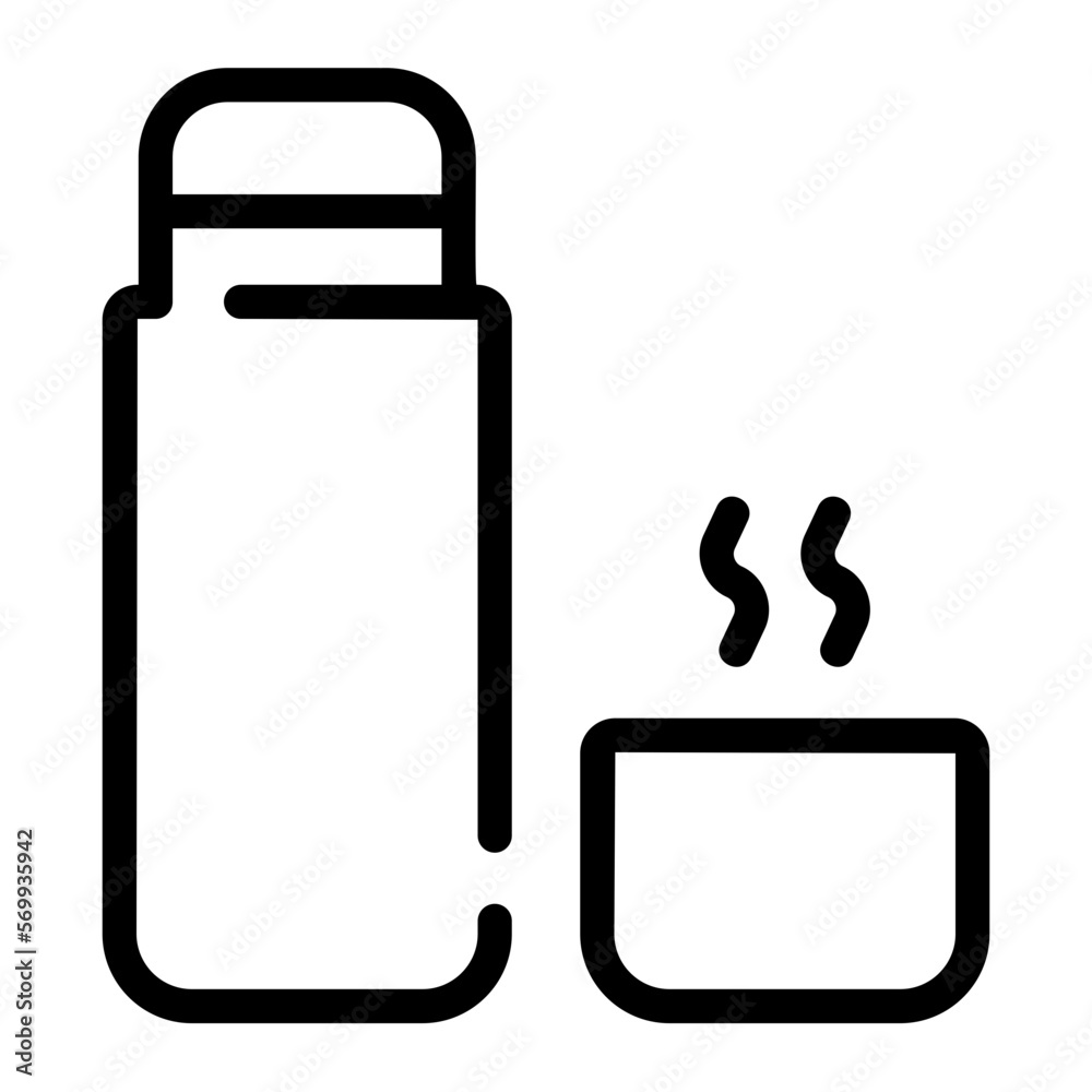 thermos line icon