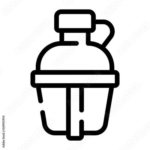 water flask line icon