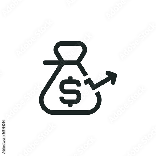 Trend business icon isolated on white background
