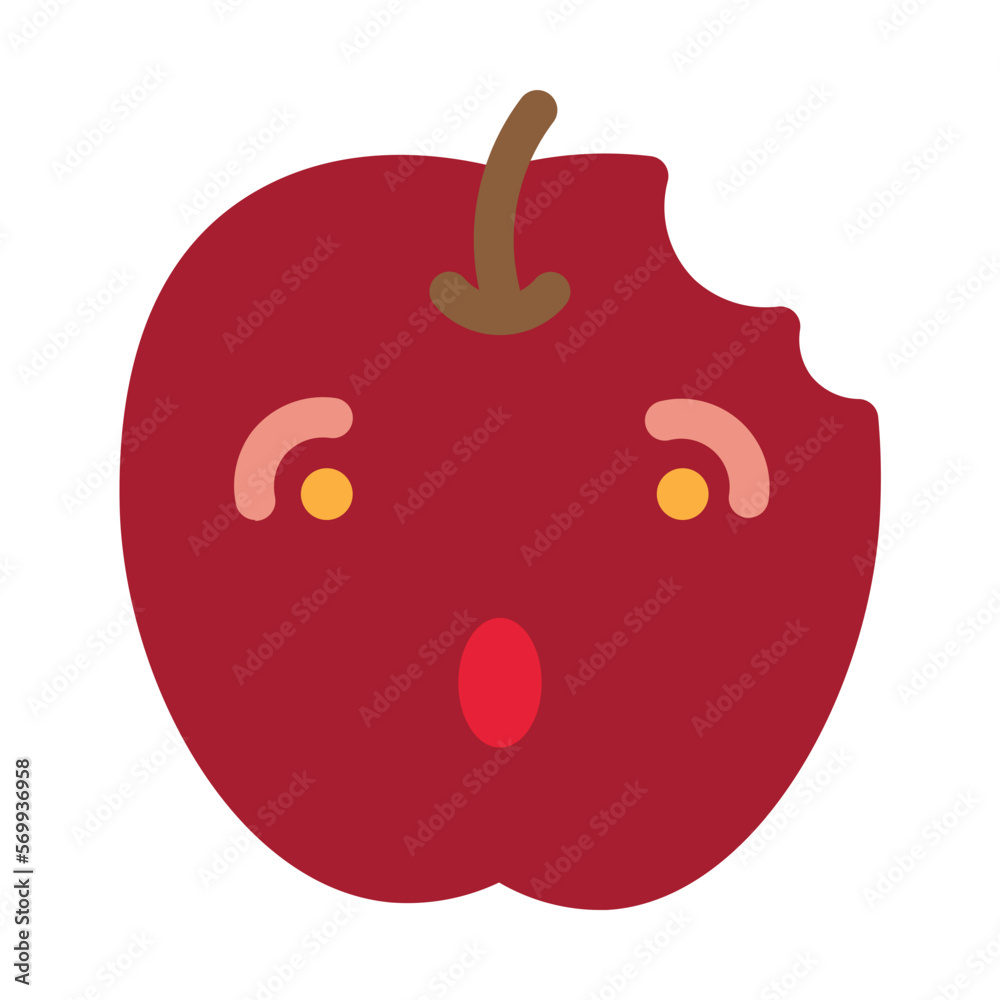 Fototapeta premium Apple Flat Icon