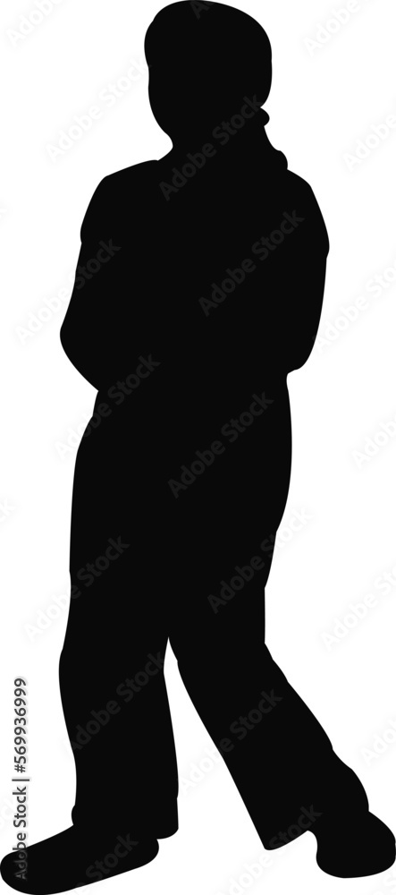 a girl body silhouette vector