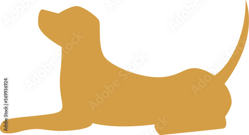 Dog abstract silhouette design flat icon