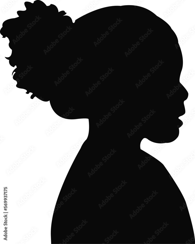 a girl head silhouette vector a girl head silhouette vector