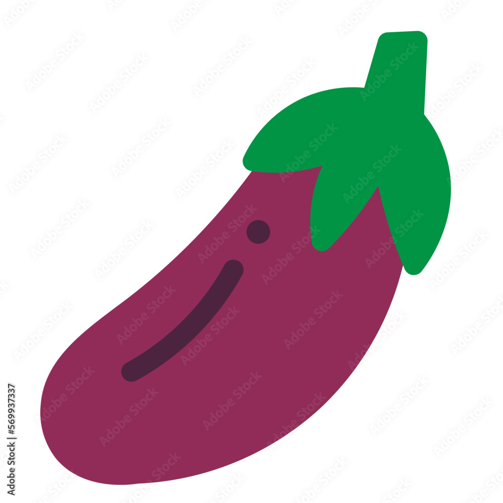 Eggplant Flat Icon Eggplant Flat Icon