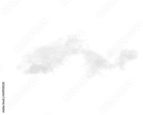 single white cloud with transparent background 