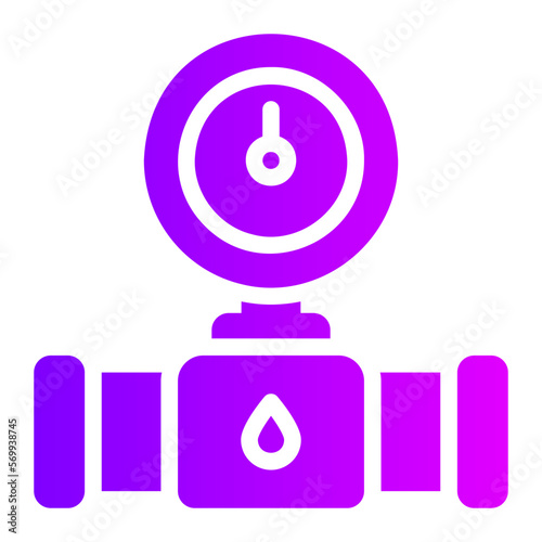 pressure gauge gradient icon