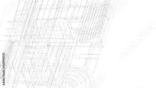 Architectural sketch of a building