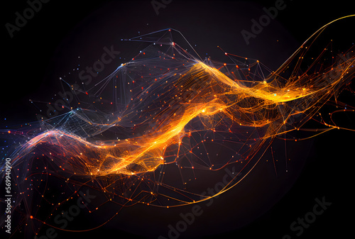 Abstract Fractal Energy Waves Background