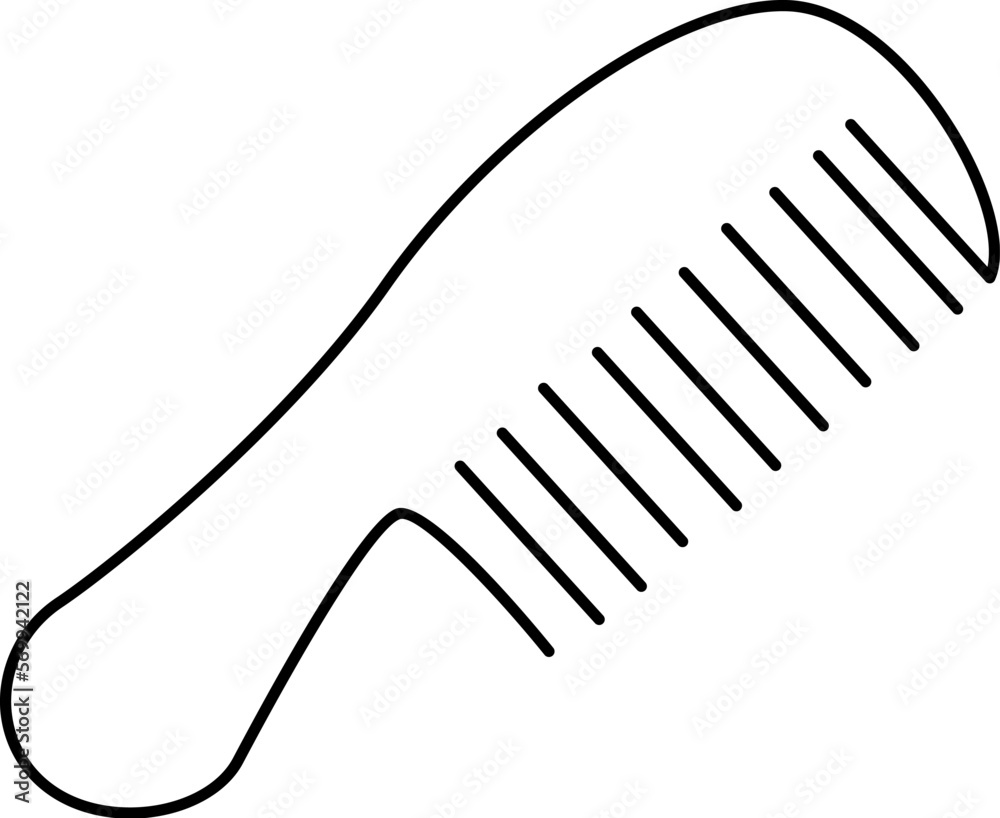 Baby accessory line icon art Comb for toddles care Baby accessory line icon art Comb for toddles care