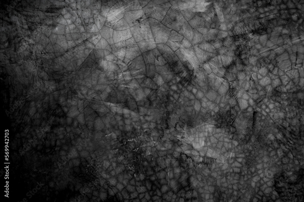 Naklejka premium Old wall texture cement dark black gray background abstract grey color design are light with white gradient background.