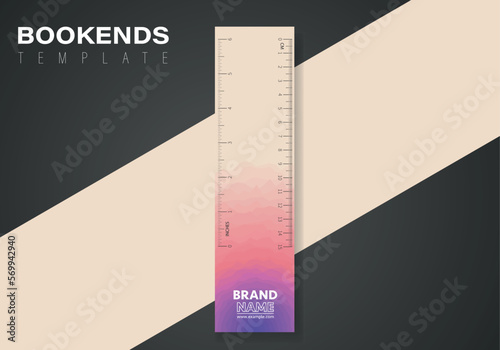abstract bookmark design. Vector abstract bookmark template. Vector design for books.