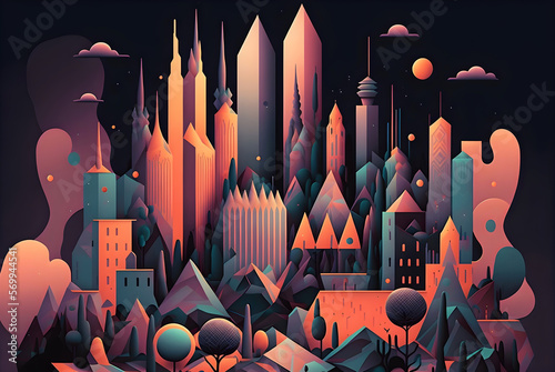 Vector Night City Wallpapers