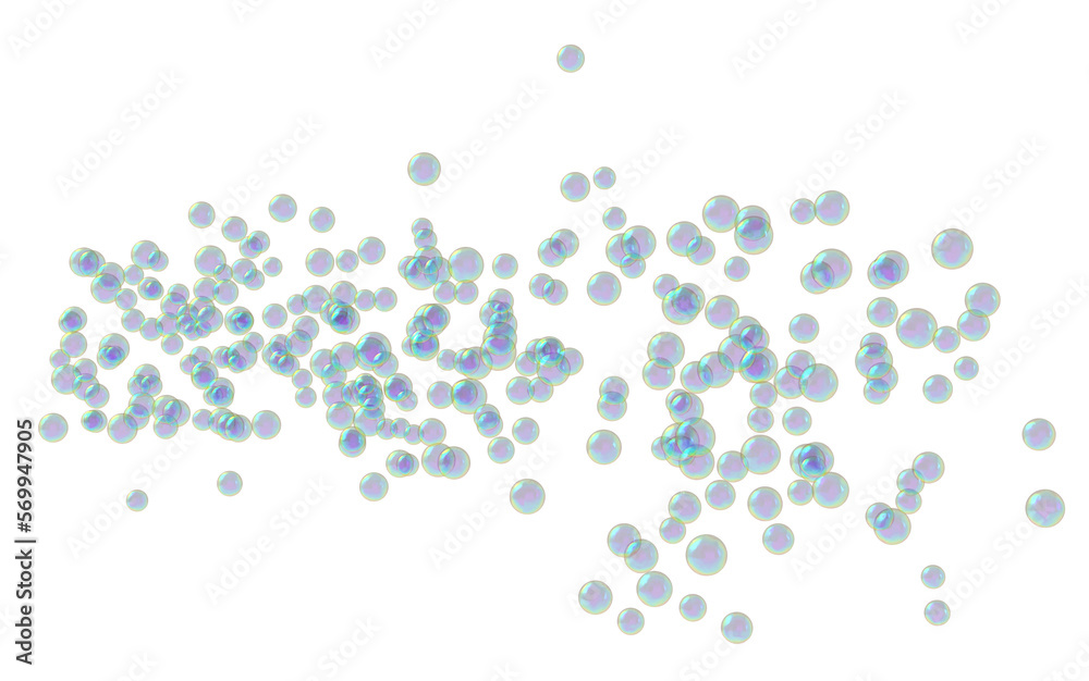 Soap bubbles Isolated White Background 3D rendering
Soap bubbles Isolated White Background 3D rendering