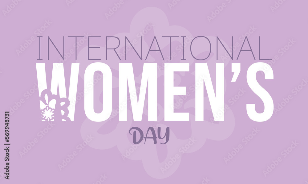 International womens day. typography vector illustration