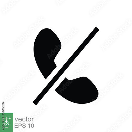 No call and phone glyph icon. Simple solid style. Block communication business concept. Vector illustration isolated on white background. EPS 10.