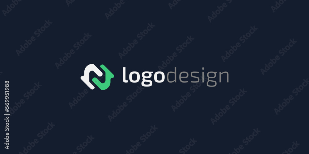 Simple and Abstract Initial Letter N Logo with Negative Space Style. For Business and Technology Company Logo Simple and Abstract Initial Letter N Logo with Negative Space Style. For Business and Technology Company Logo