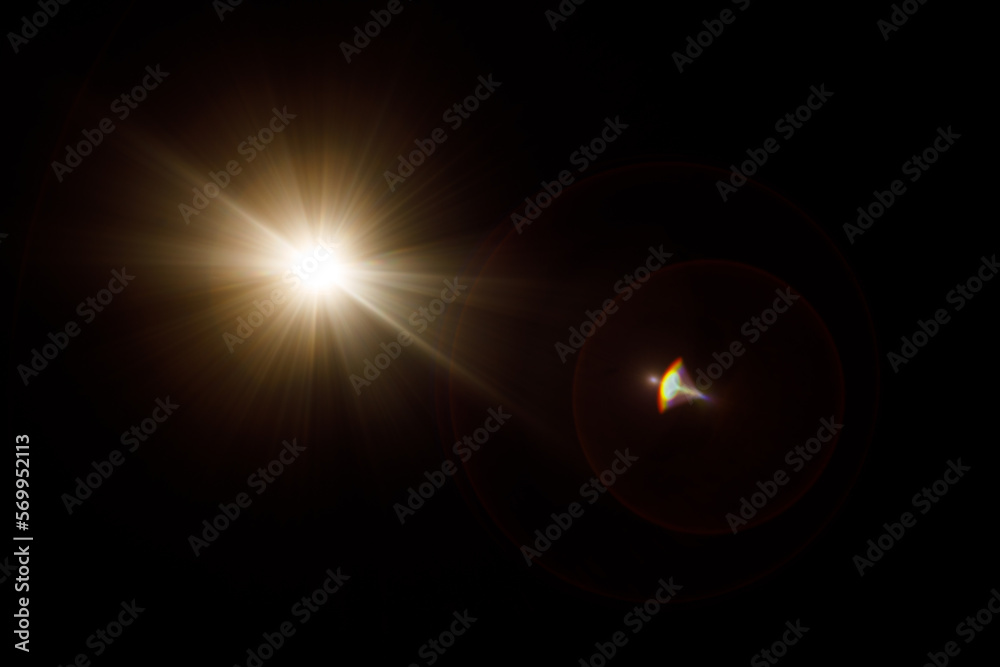 Easy to add lens flare effects for overlay designs or screen blending mode to make high-quality images. Abstract sun burst, digital flare, iridescent glare over black background. Easy to add lens flare effects for overlay designs or screen blending mode to make high-quality images. Abstract sun burst, digital flare, iridescent glare over black background.