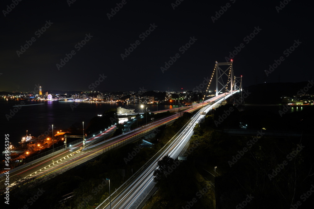 夜の関門橋