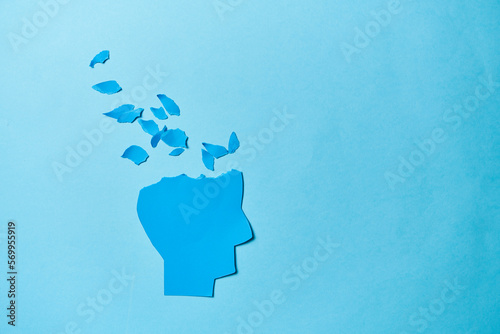 Cuadro en lienzo Memory loss due to neurodegenerative diseases such as Alzheimer's and senile dementia