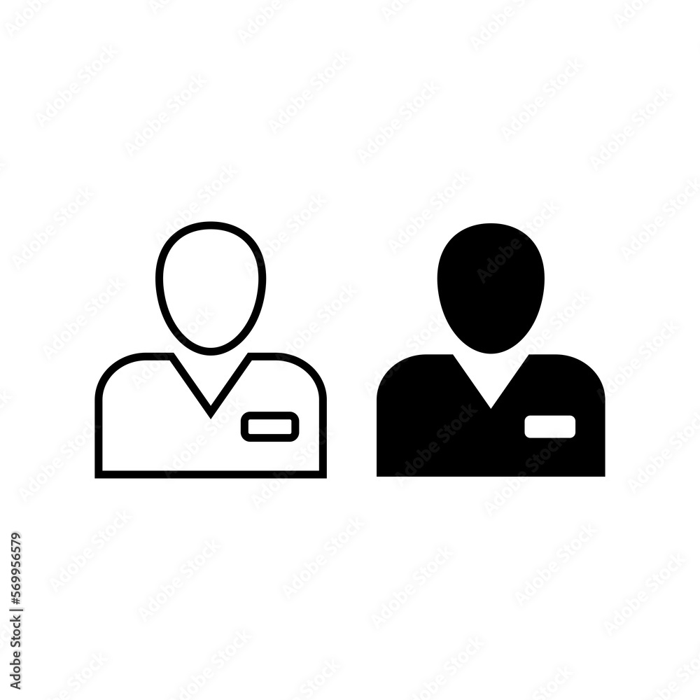 Vector icon of man, person, administrator, user on a white background. Vector icon of man, person, administrator, user on a white background.