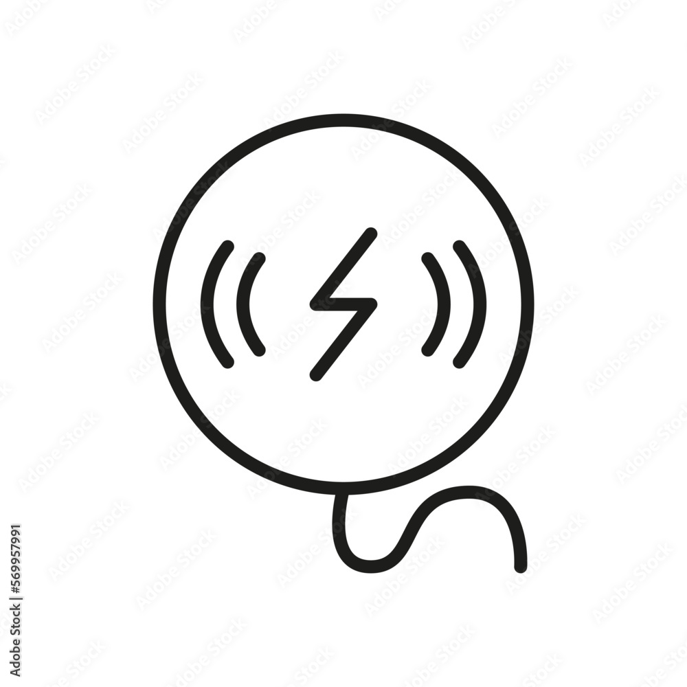 Wireless Charger Line Icon. Power Charge for Mobile Phone Pictogram. Device for Recharge Smartphone Energy Symbol. Wireless Battery with Lightning. Editable Stroke. Isolated Vector Illustration Wireless Charger Line Icon. Power Charge for Mobile Phone Pictogram. Device for Recharge Smartphone Energy Symbol. Wireless Battery with Lightning. Editable Stroke. Isolated Vector Illustration