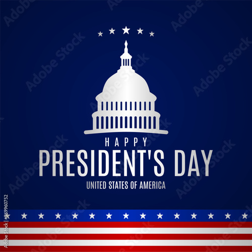 Wallpaper Mural Happy President's day USA  lettering template. Vector illustration. Suitable for Poster, Banners, background and greeting card.  Torontodigital.ca