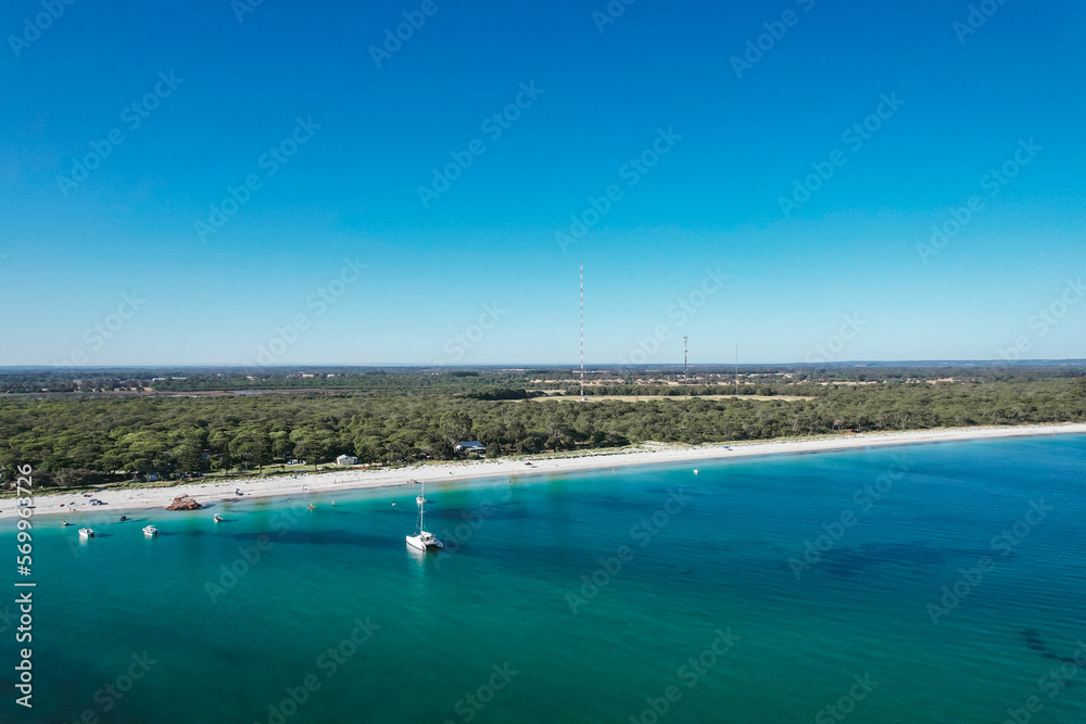 The beautiful coastline of the Geographe Bay in south west Western Australia