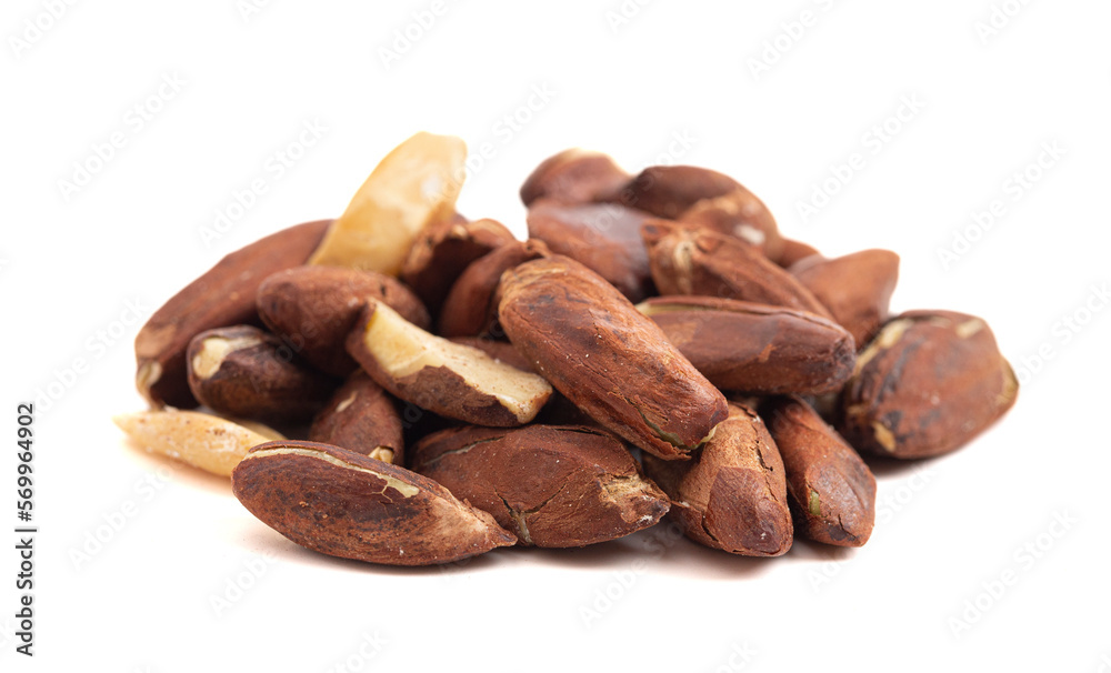 Fototapeta premium Pili Nuts from the Philippines Isolated on White Background