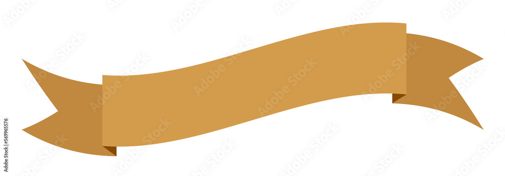 Blank Ribbon Banner in Gold Color Blank Ribbon Banner in Gold Color