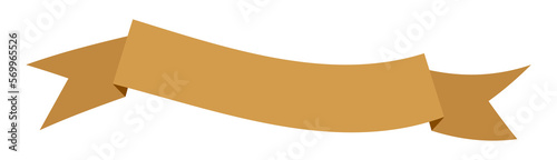 Blank Ribbon Banner in Gold Color