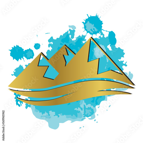 mountain landscape  abstract logo