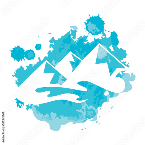 mountain landscape, abstract logo