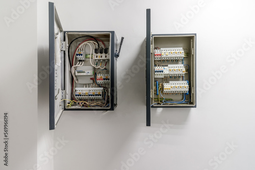 distribution shield. complete device designed to receive, distribute electrical energy, turn on, disconnect circuit lines, protect during overloads and short circuits.