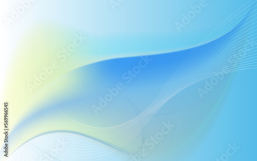 Beautiful Blue gradient wavy background vector. Elegant Smooth gradient background vector