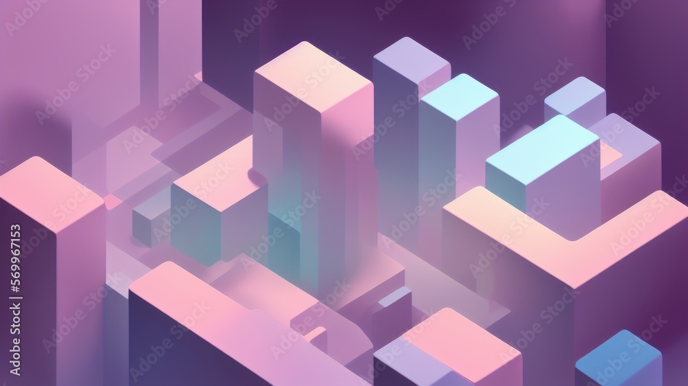 abstract background with cubes - generative ai illustration abstract background with cubes - generative ai illustration