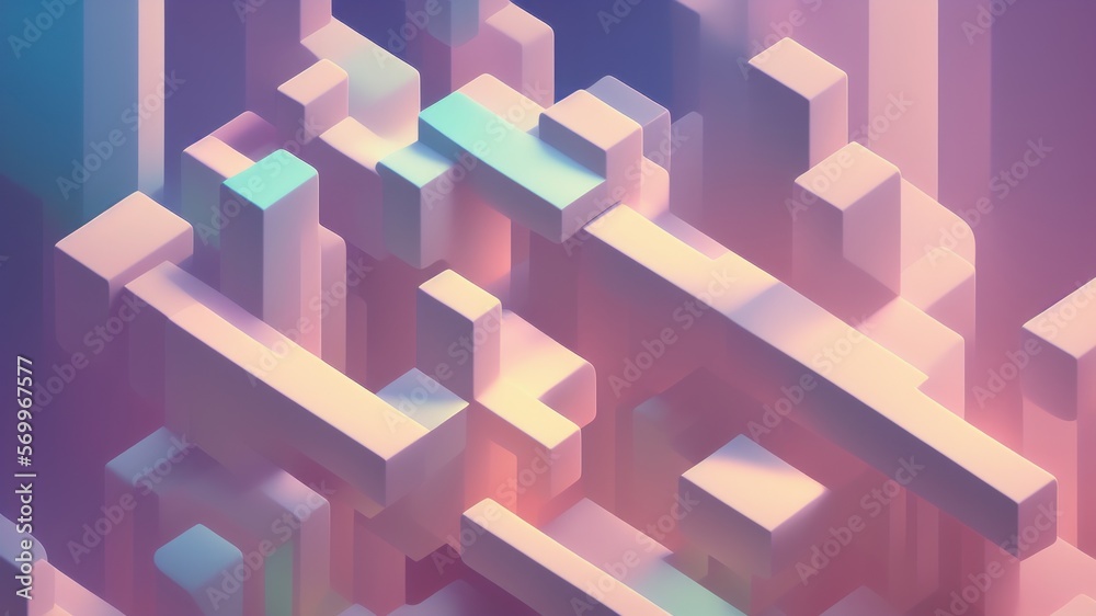 abstract background with cubes - generative ai illustration abstract background with cubes - generative ai illustration
