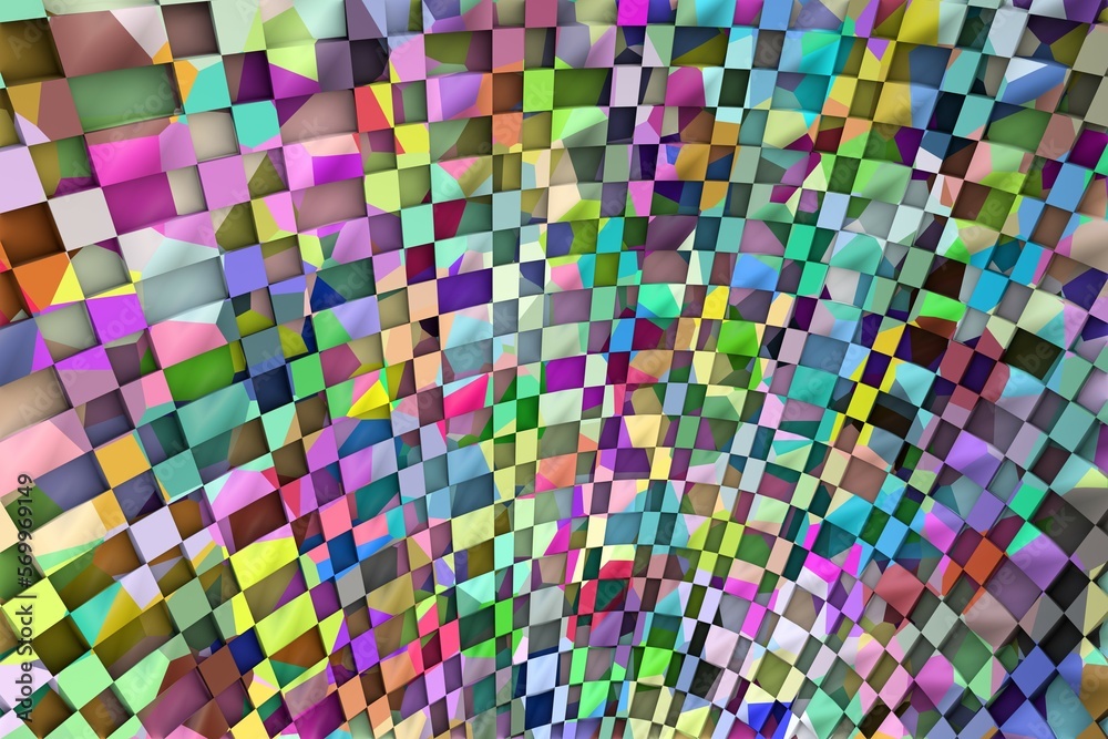 3D ILLUSTRATION RENDERING. ABSTRACT BACKGROUND SQUARE PATTERN DIMENSION OBJECT TRENDY COLORFUL GEOMETRY DISTORTED EFFECT GRAPHIC TEXTURE. PERSPECTIVE SCIENCE TECHNOLOGY PRESENTATION RANDOM DESIGN. 3D ILLUSTRATION RENDERING. ABSTRACT BACKGROUND SQUARE PATTERN DIMENSION OBJECT TRENDY COLORFUL GEOMETRY DISTORTED EFFECT GRAPHIC TEXTURE. PERSPECTIVE SCIENCE TECHNOLOGY PRESENTATION RANDOM DESIGN.