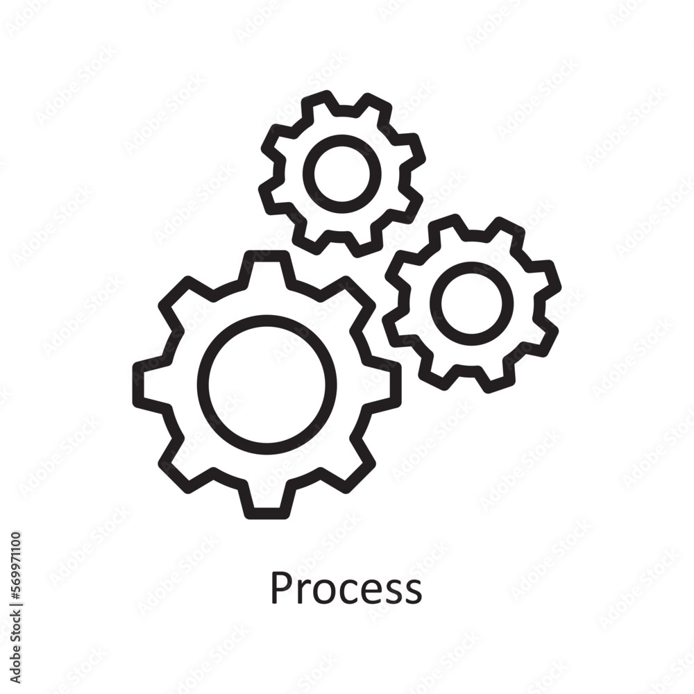 Process Vector Outline Icon Design illustration. Assessment Symbol on White background EPS 10 File Process Vector Outline Icon Design illustration. Assessment Symbol on White background EPS 10 File