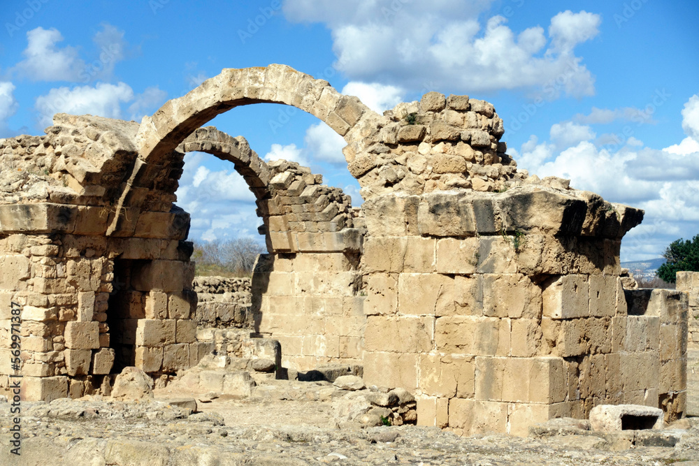 View at the Saranda Kolones ruins of Pafos