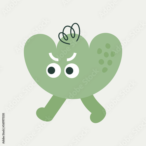 Cartoon character, abstract personage, mascot design, funny avatar, cute icon