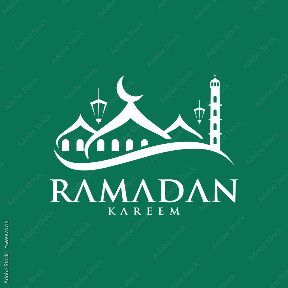 Naklejka premium ramadan kareem vector set logo to welcome ramadan holy month of muslims template
