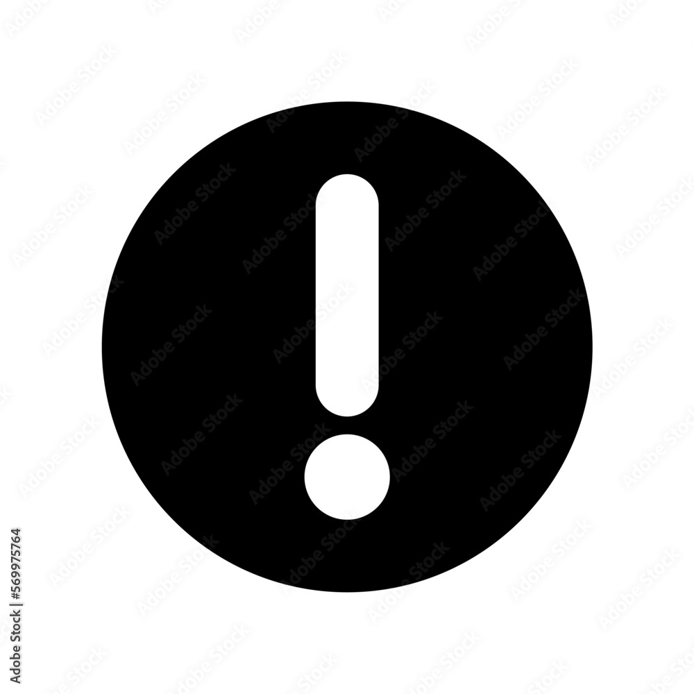 exlamation mark in trendy flat style exlamation mark in trendy flat style