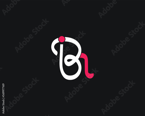 creative letter BI logo design vector template