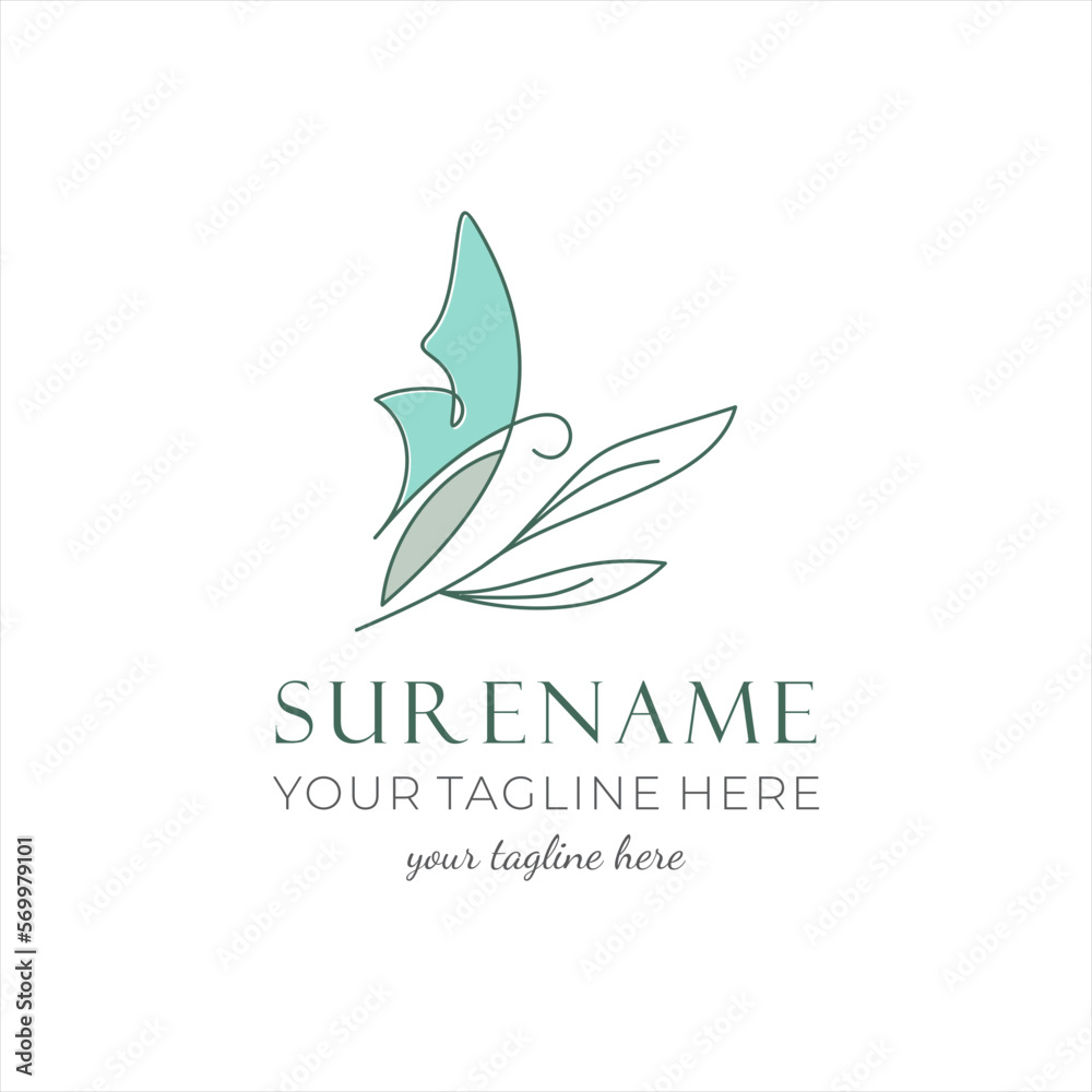 Abstract butterfly with flower and leaves logo design illustration beauty floral spa massage health care logo design inspiration Abstract butterfly with flower and leaves logo design illustration beauty floral spa massage health care logo design inspiration