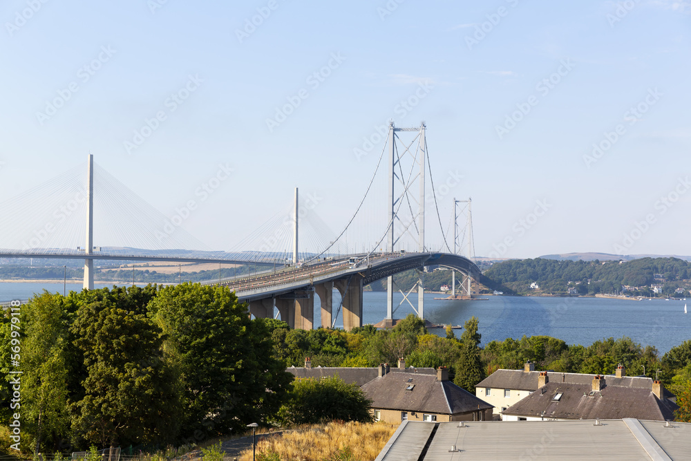Obraz premium The new Forth Road Bridge, near Edinburgh