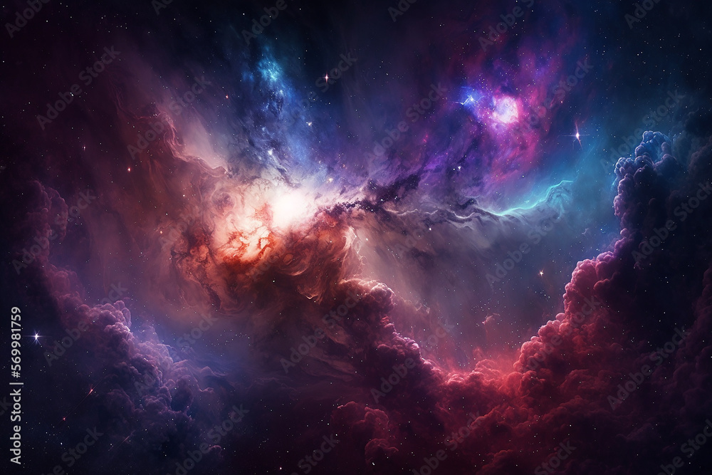 Nebula in the universe. generative ai