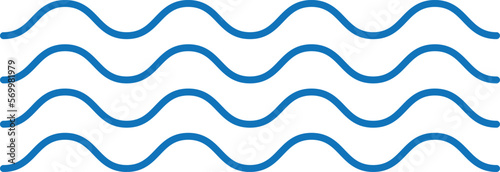 Wavy blue lines. Sea water surface pattern