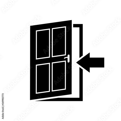 door icon in trendy flat design