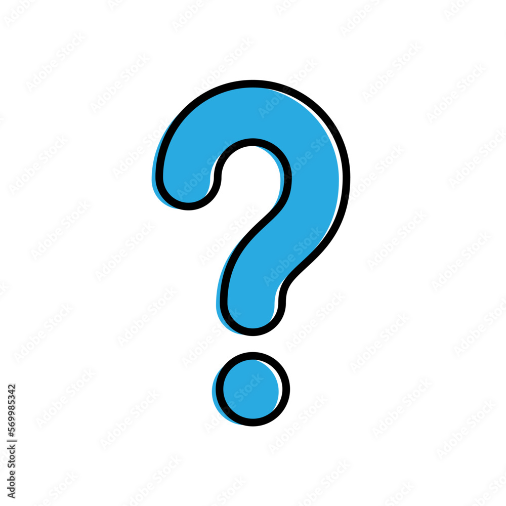 question mark symbol in trendy flat design question mark symbol in trendy flat design